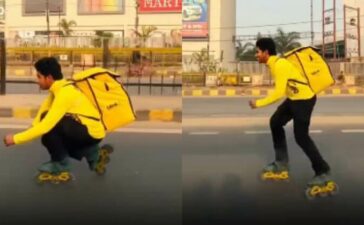 Blinkit Delivery Partner Roller Skates