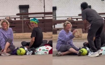 Indian Man Feeds Homeless American Couple