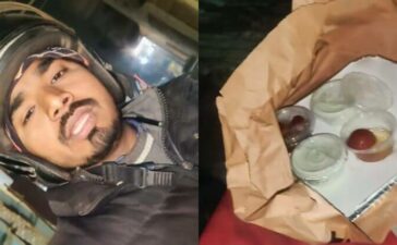 Zomato Delivery Rider Eats Order