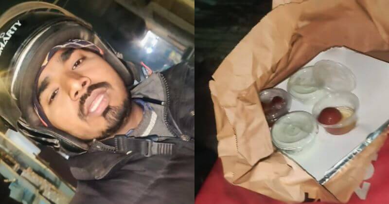 Zomato Delivery Rider Eats Order