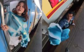 Indian Man Jumps Railway Track Retrieve Indonesian Woman Dupatta