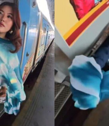 Indian Man Jumps Railway Track Retrieve Indonesian Woman Dupatta