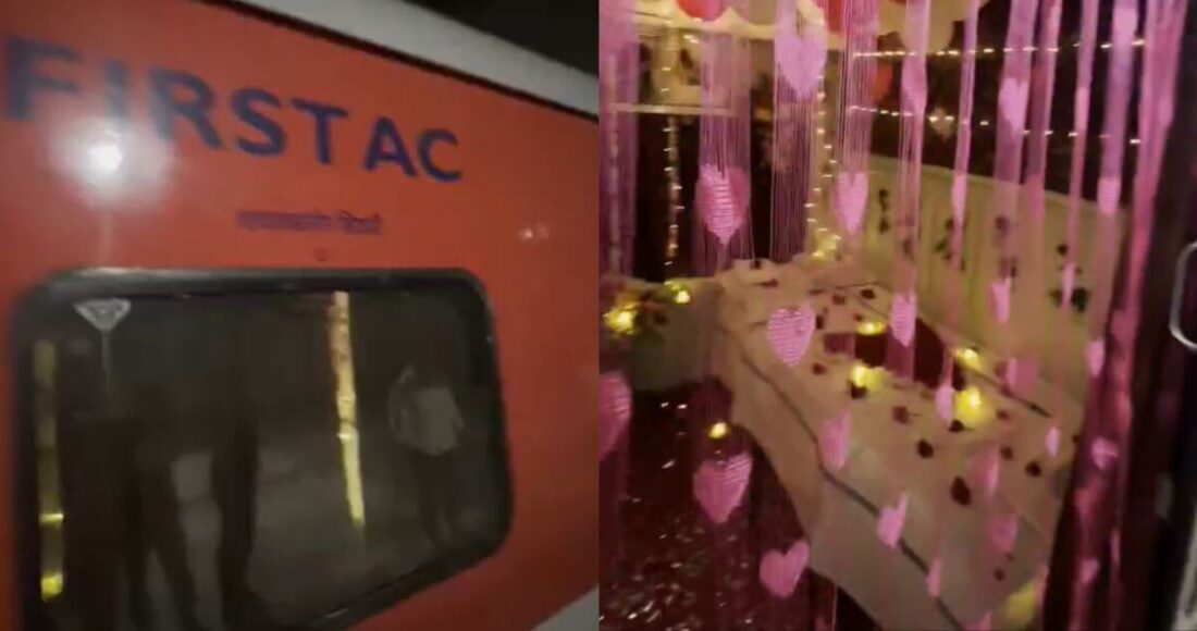 AC Train Coach Decorated Honeymoon Suite Railway Action
