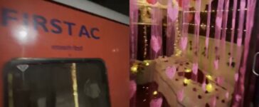 AC Train Coach Decorated Honeymoon Suite Railway Action