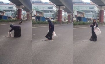 Bengaluru Woman Fixes Pothole Viral Video