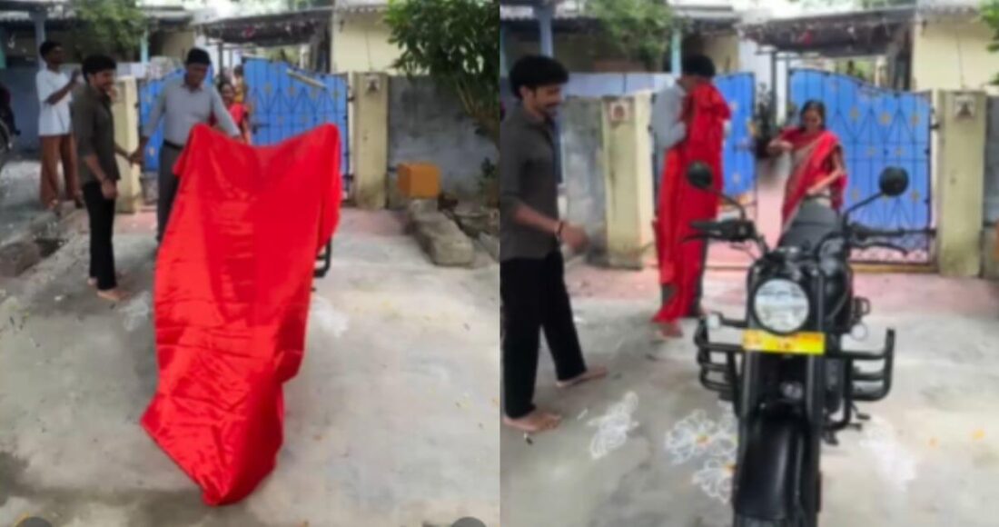 Daughter Gifts Motorcycle To Father Viral Video