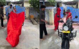 Daughter Gifts Motorcycle To Father Viral Video