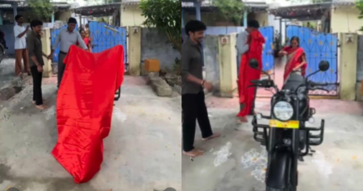 Daughter Gifts Motorcycle To Father Viral Video