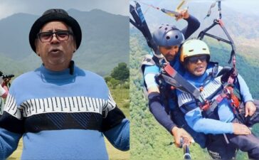 Bihar 72-Year-Old Man Paragliding