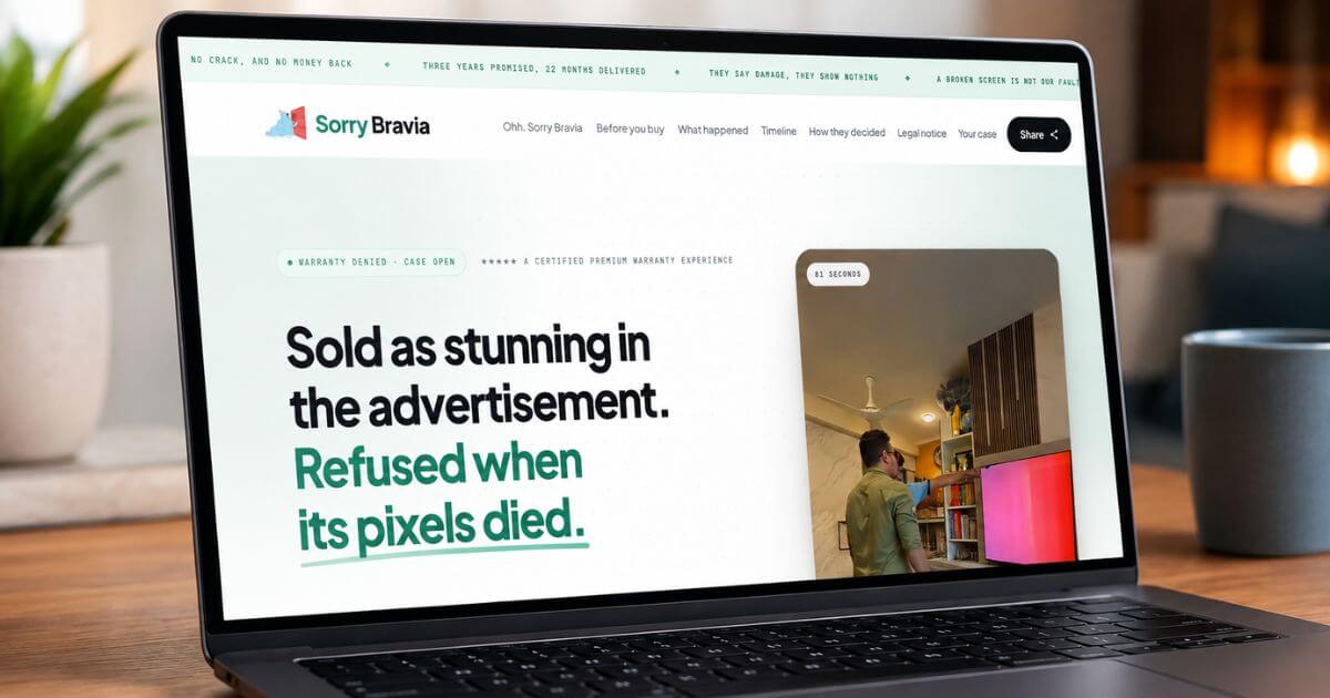 Sony Bravia Customer 5 crore legal notice