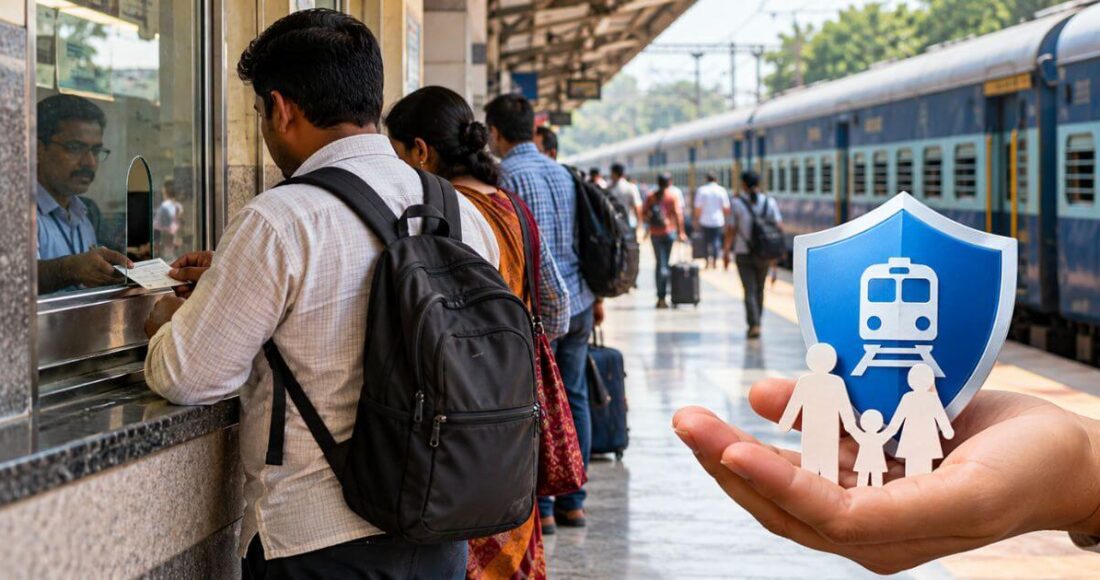 Railway Passengers 10 Lakh Insurance