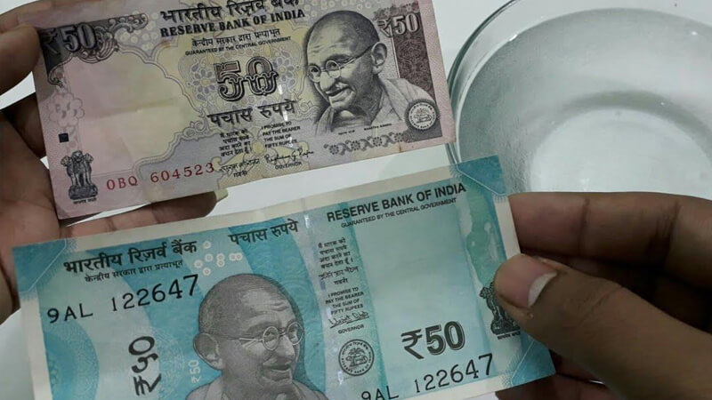 Indian 50rs note new and old one