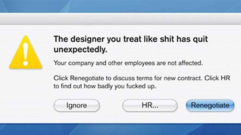 Designer who quit his job