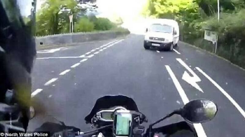 Bike accidents caught on helmet cam