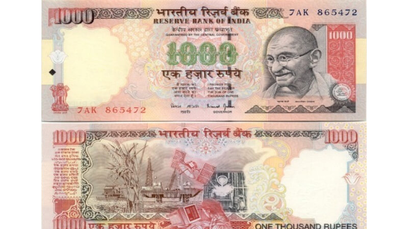 Indian Currency 1000rs note