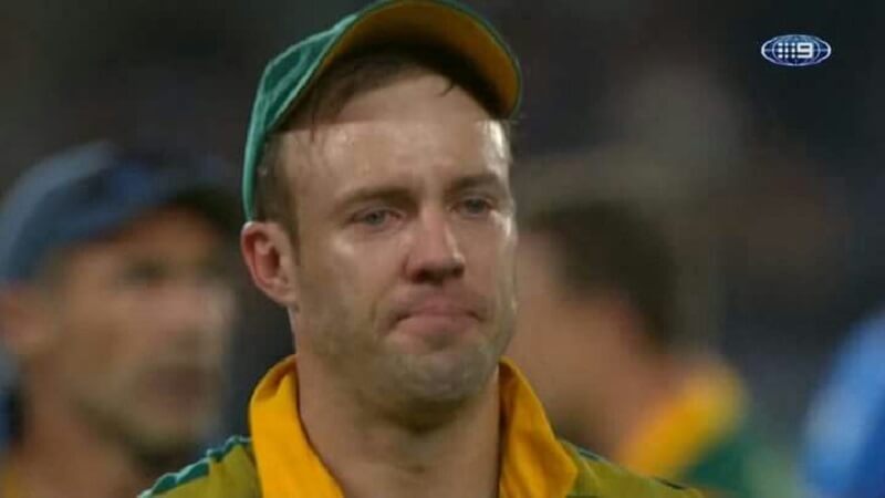 AB De Villiers Crying