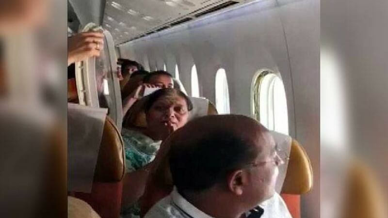 Window pane of Air India Flight came off