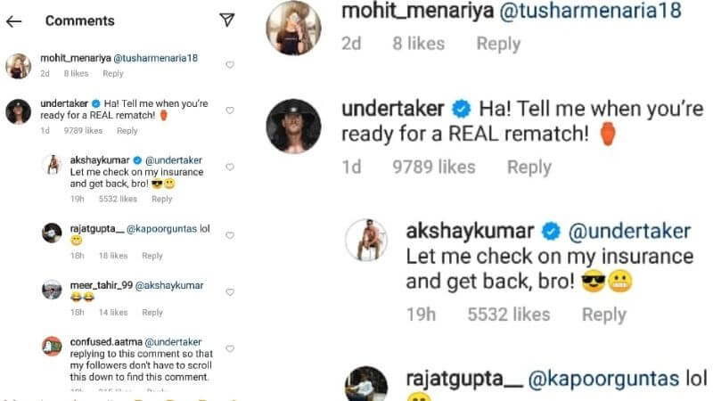 Akshay Kumar The Undertaker Comment