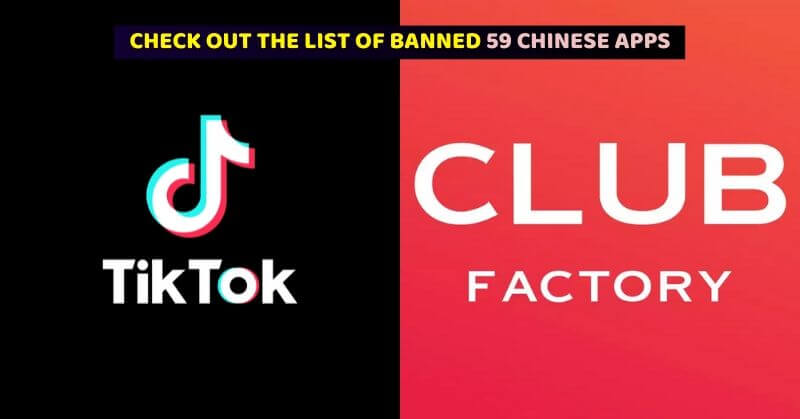 BANNED 59 CHINESE APPS