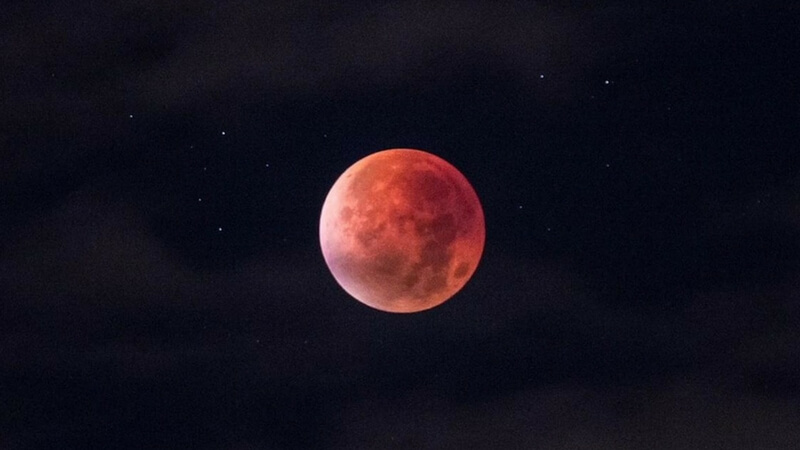 Bright Red Moon Eclipse