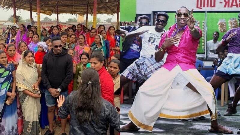 Dwyane Bravo Lungi Dance India