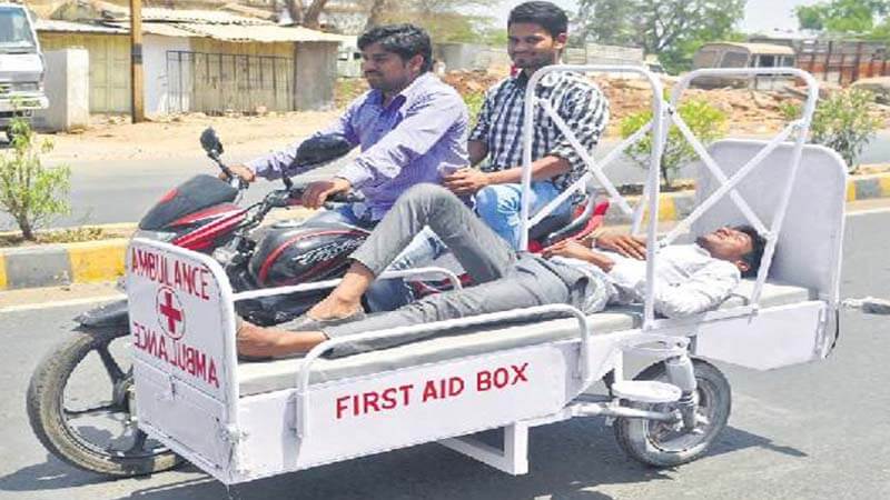 Engineering Students Made Bike Ambulance