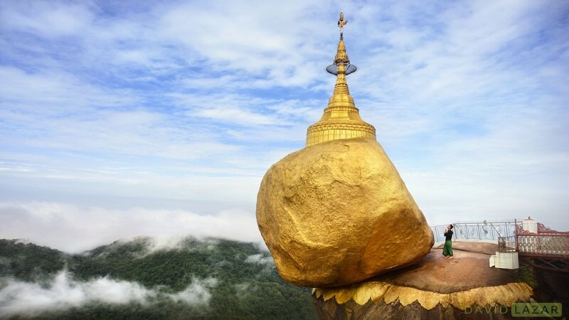 Falling-Like Golden Rock In Myanmar