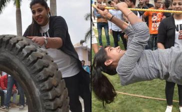 Girls shoewing power