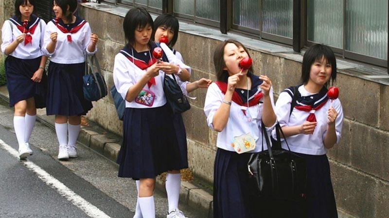 Japan Uniform with high heel and socks