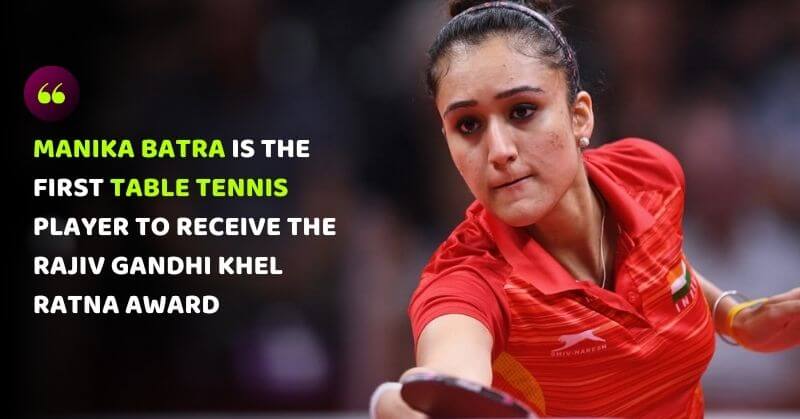 Manika Batra First Table Tennis Player
