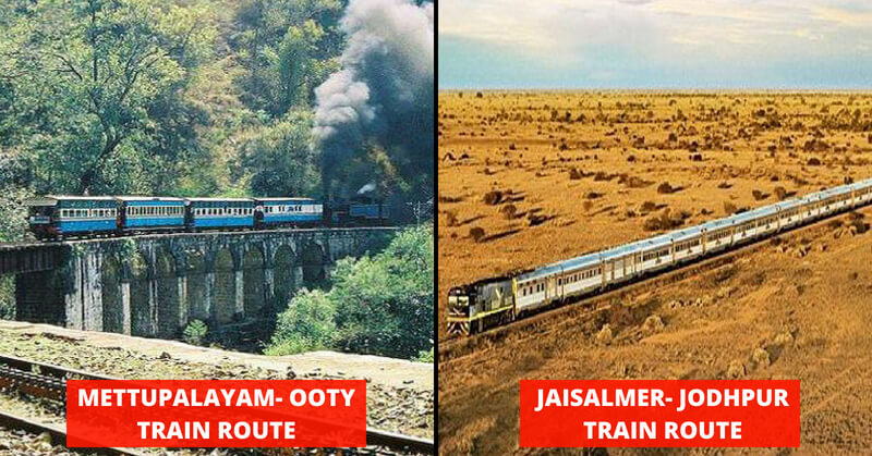 Most Beautiful Train Routes In India