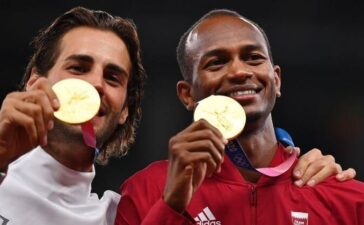 Mutaz Essa Barshim Gianmarco Tamberi Olympic Gold