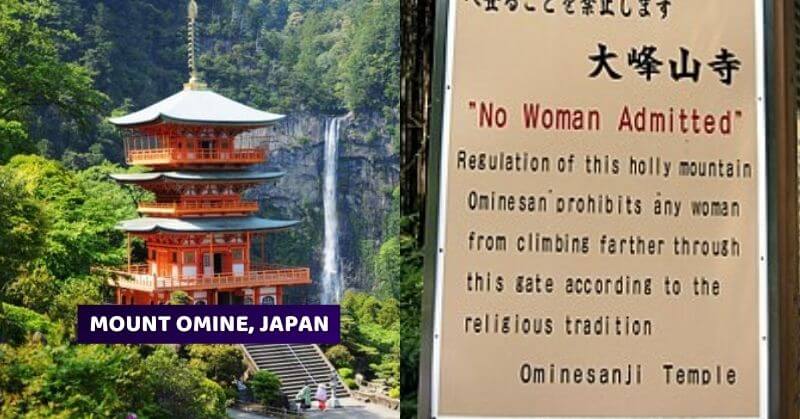 Places Around The World Where Women Are Not Allowed