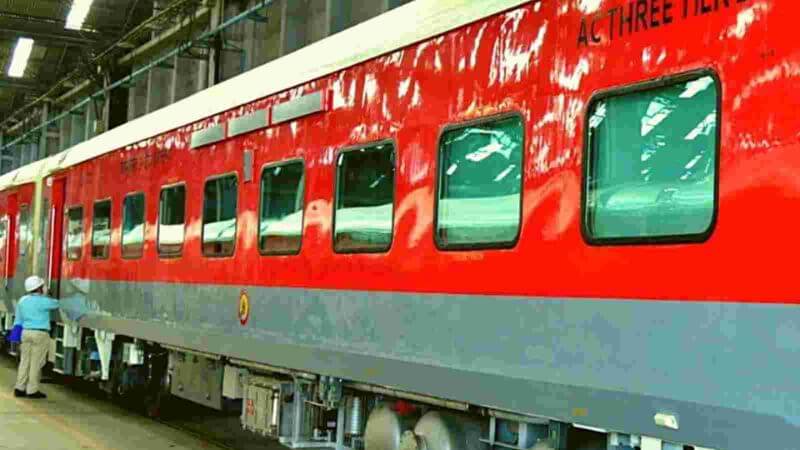 Red Coach Indian Train
