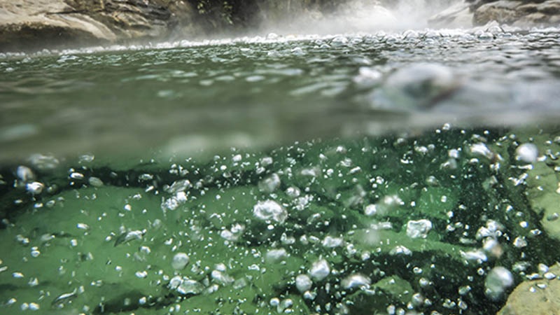 Depth of the boiling river