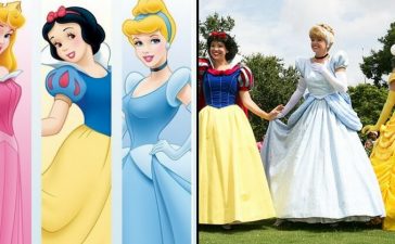 Disney Princesses Animated and Costumes worn by employees