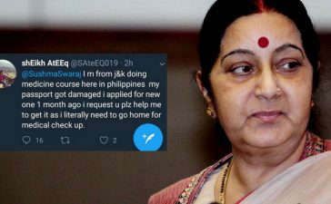 Student Approaches Sushma Swaraj On Twitter