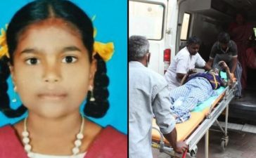 Victim being taken to the hospital