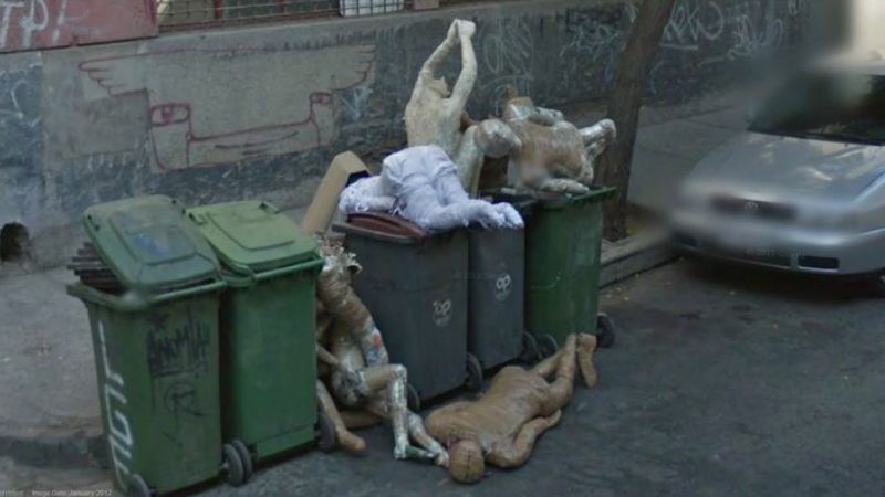 Dead bodies in a dumpster