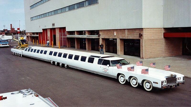 World's Longest Car American Dream Helipad