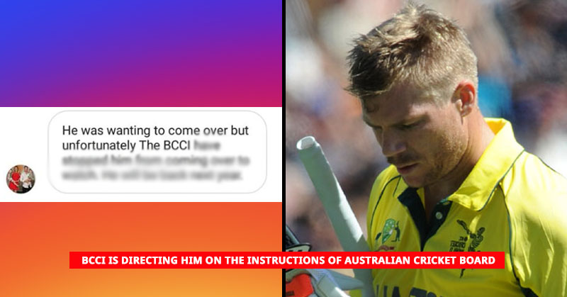 Warner Banned From Visiting India