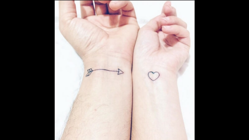 heart and arrow tattoo