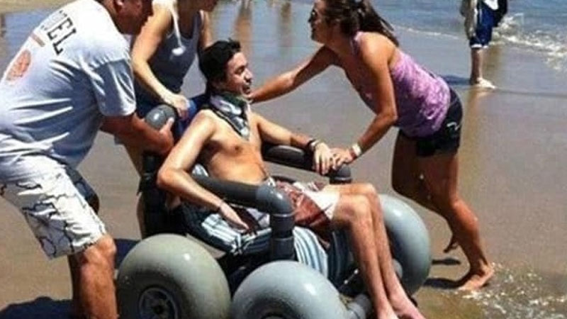 man on wheelchair