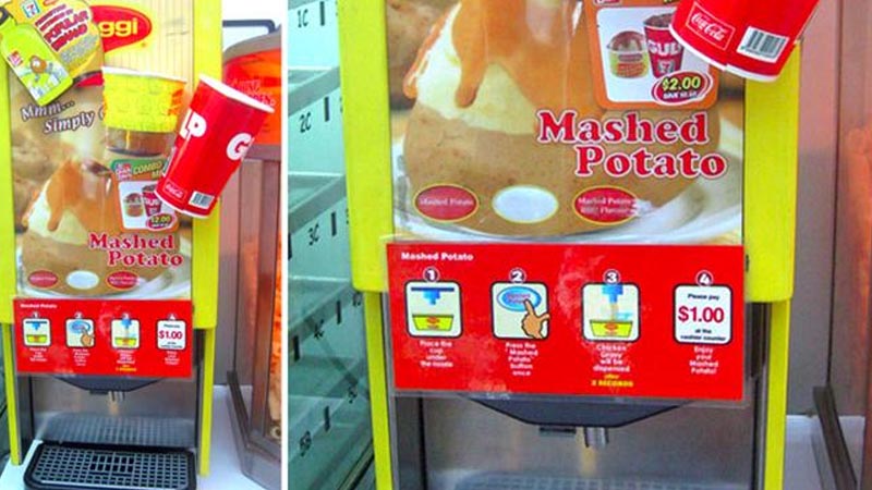 mashed potato vending machine